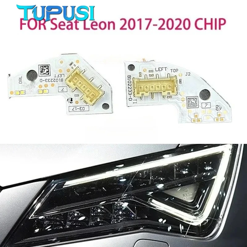 Фото Белые платы DRL 5F0941475A 5F0941476A для Seat Leon 2017-2020 Cupra, светодиодные фары дневного света, оригинальные (OE) # №1