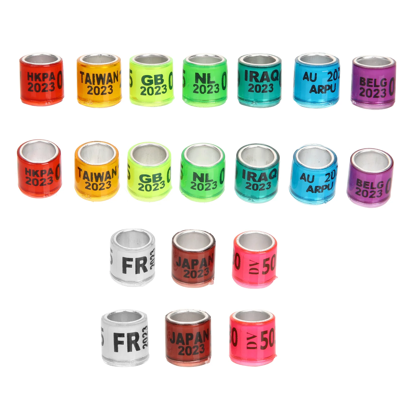 

100 Pcs Pigeon Foot Ring Parrot Identification Bird Leg Bands Chicken Label Racing