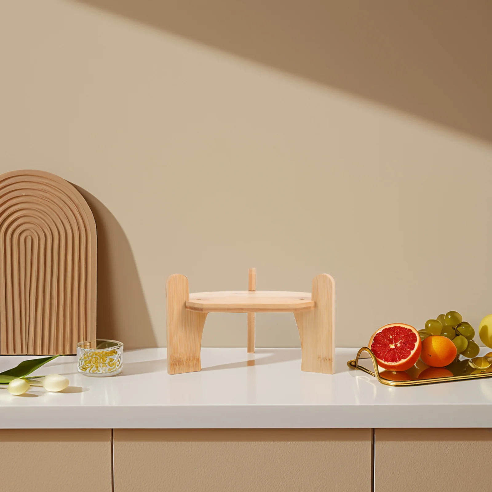 Стойка для диспенсера напитков Бамбуковая подставка Основание чая Подставка