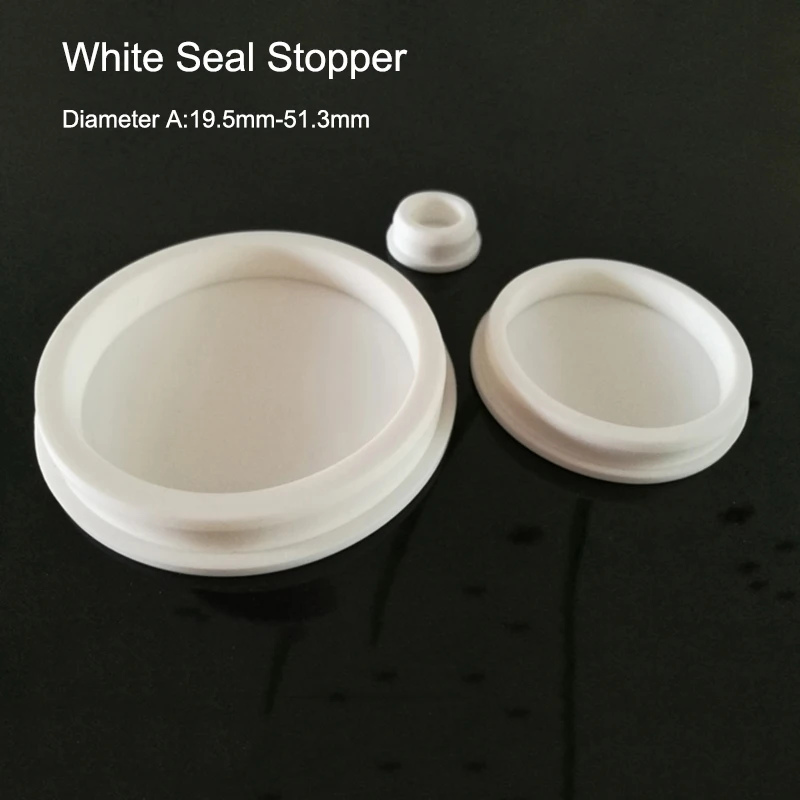 

3PCS 19.5mm-51.3mm White Seal Stopper Plug Hole End Caps Silicone Rubber Inserts Soft Shock-absorbing Pad