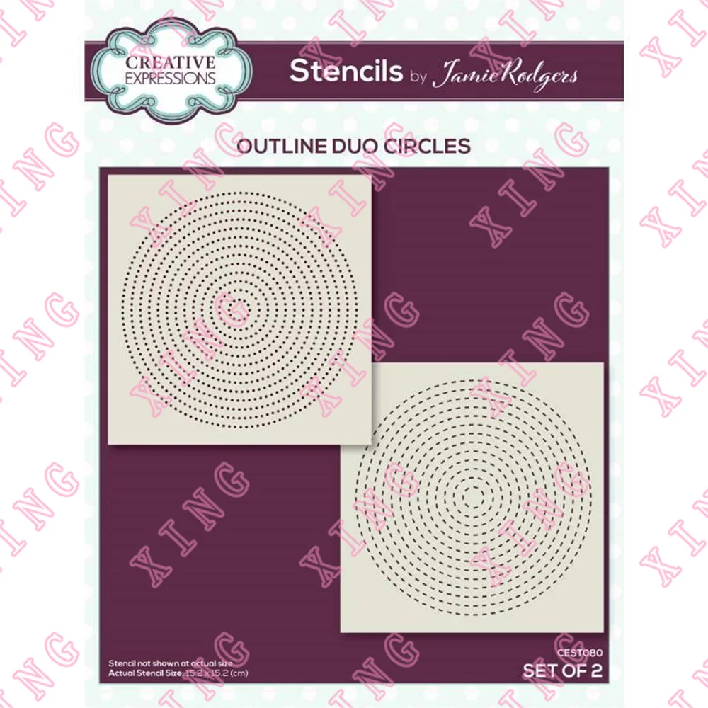 

2022 Newest Stencils Circles Set of 2 Diy Layering Stencil Painting Scrapbook Coloring Embossing Album Decorative Craft Template