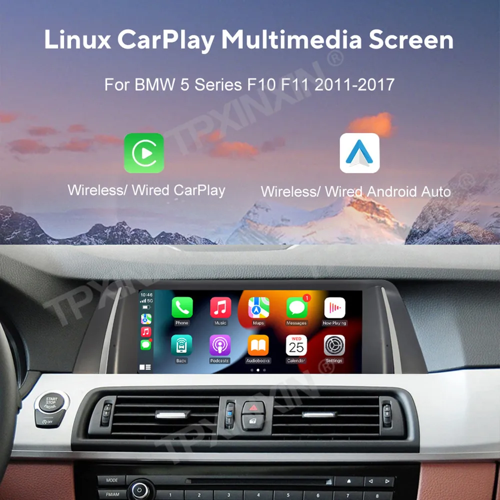 Система Linux для BMW 5 серии F10 F11 F18 2010 - 2017 Беспроводная Carplay Android авто FM DSP DAB WIFi GPS RDS