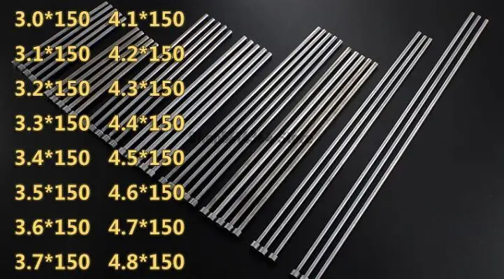 

3x150mm Length Steel Straight Injection Mould Ejector Pin Die Thimble 65mn 10Pcs