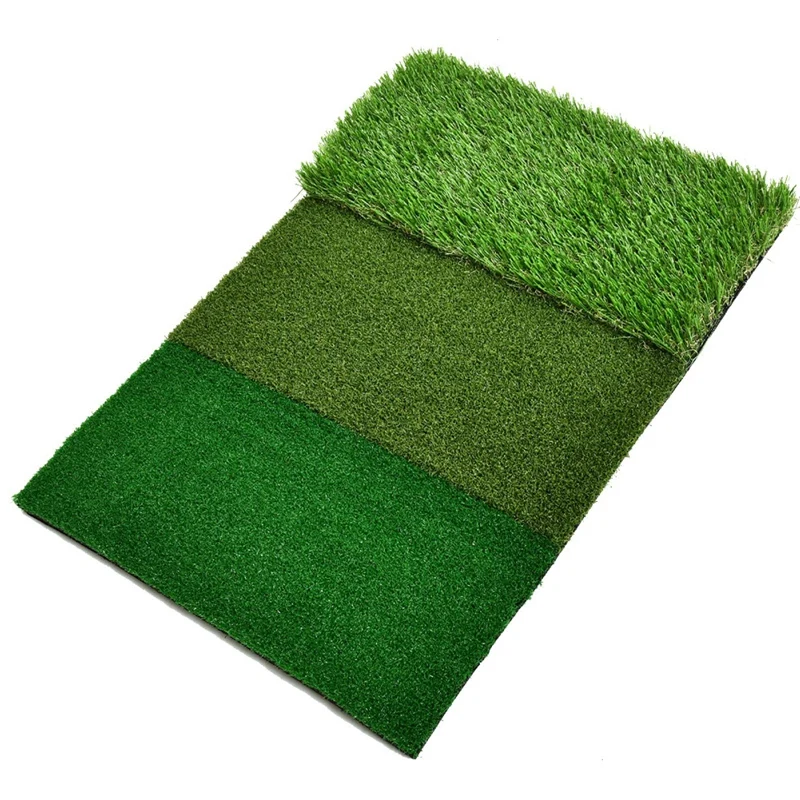 

Golf Mat 3-In-1 Turf Grass Mat Foldable 25X16 Inches Golf Hitting Mat With Unique Hitting Surfaces For Chipping