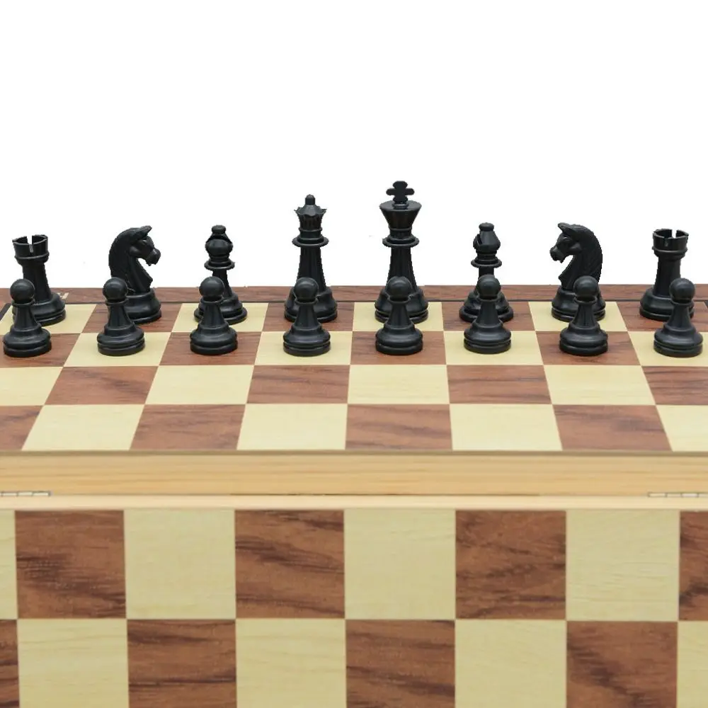 Шахматная доска из цельного дерева международные шахматы магнитный стандарт
