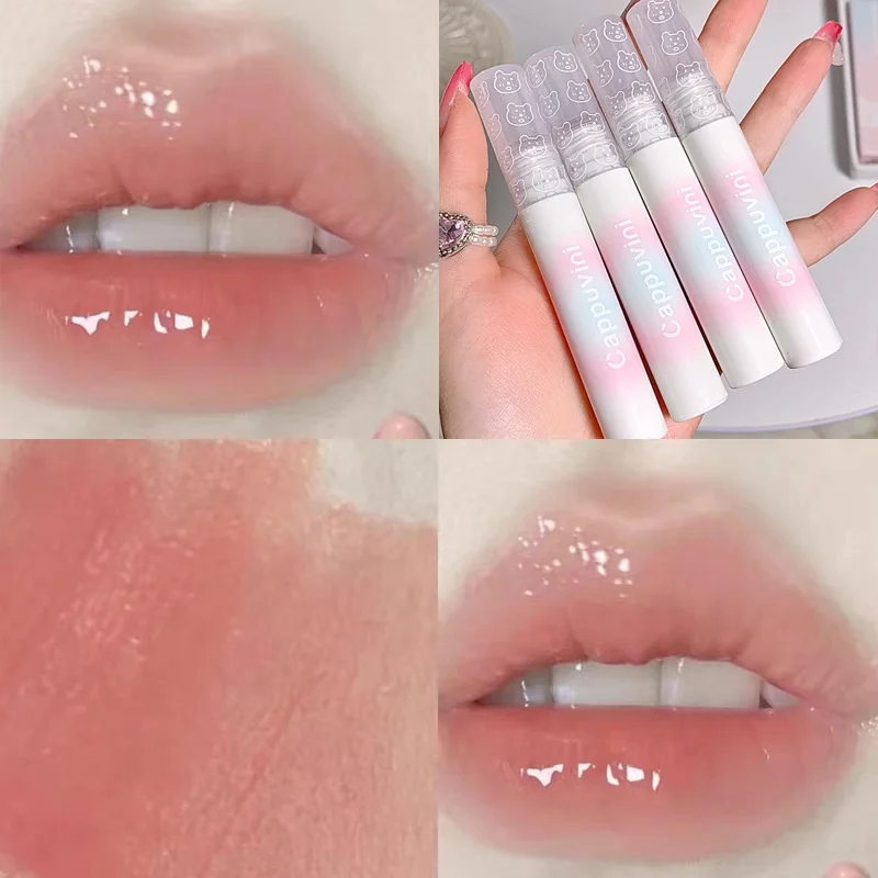 

1pcs Lip Glaze Mirror Glass Lip Non Stick Cup Long Lasting Not Easy To Fade Waterproof Sweatproof Lipstick Korea Beauty Cosmetic