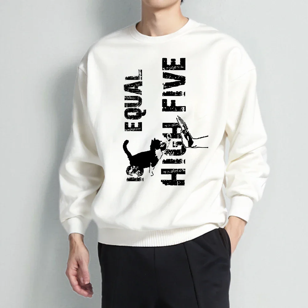 TOQUCL Повседневная осенняя толстовка с длинными рукавами и принтом свободный топ