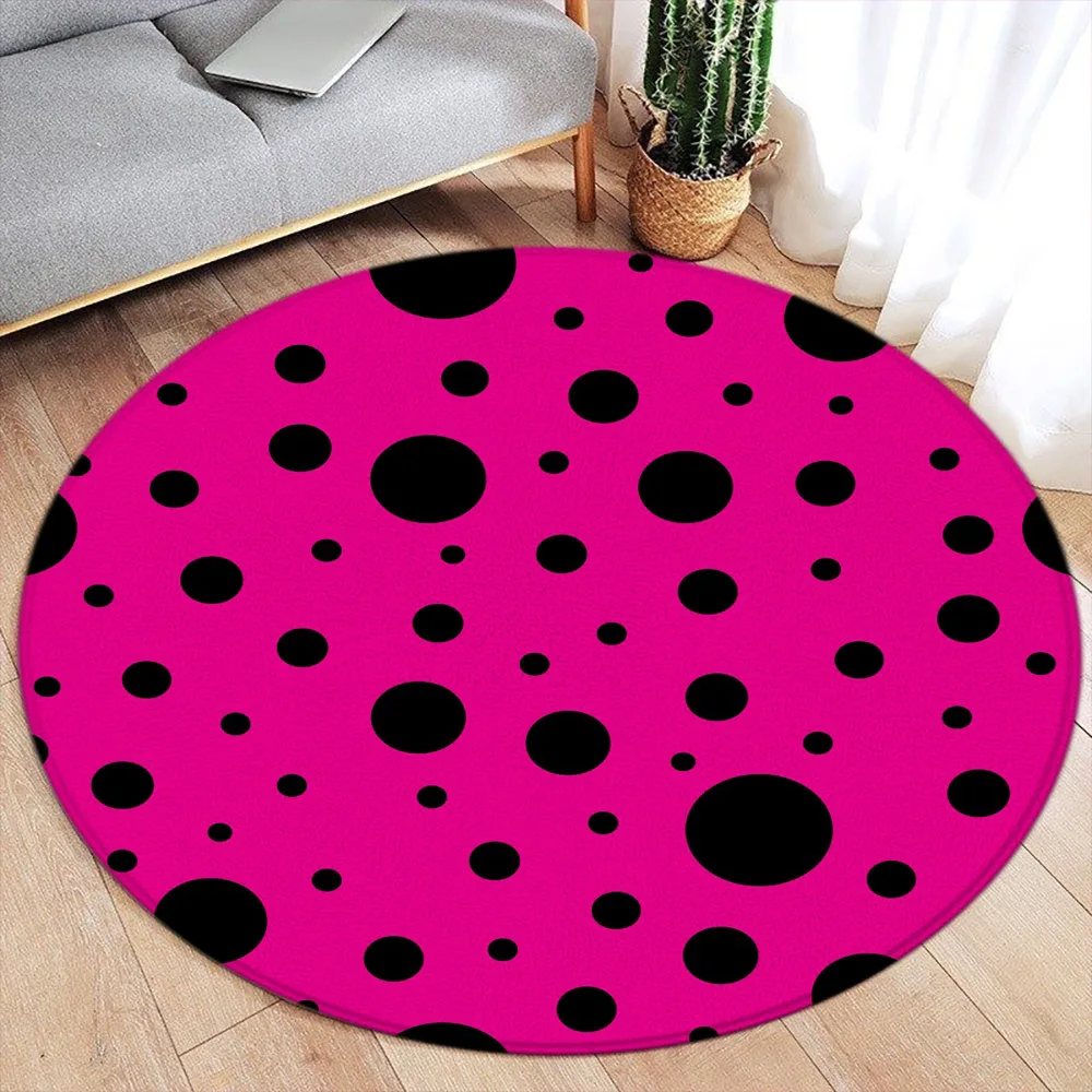 Цветной точечный круглый ковер акварельный художественный Современный