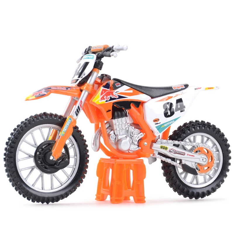 

Bburago 1/18 KTM-450 SX-F Factory Edition Red Bull Alloy Motorcycle Model Shock Absorbers Collection Toy Car Kid Gift