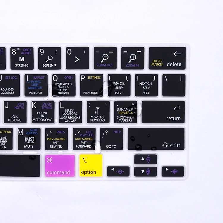 Чехол для клавиатуры HRH Logic Pro X Hotkey функциональный силиконовый чехол MacBook 16 2019 A2141 M1