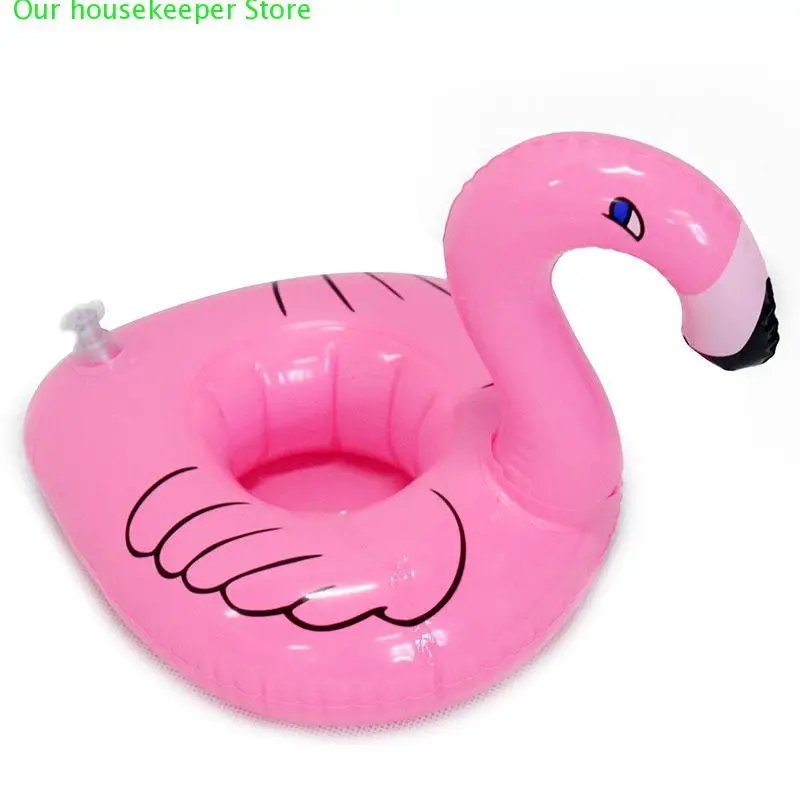 

Mini Water Coasters boia Flamingo Floating inflatable cup holder Swimming pool drink float toy cup stand Water