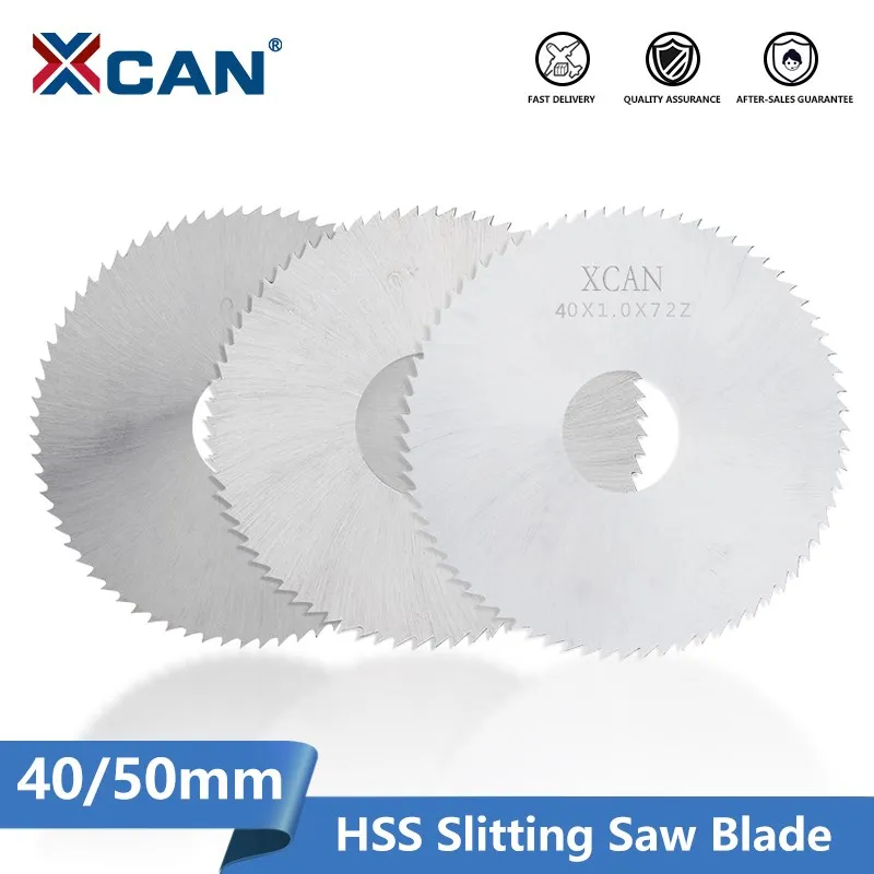 

XCAN 40/50mm Slitting & Slotting Saw Blade 13/16mm Arbor HSS Circular Saw Blade for Slitting Saw Cutter Cutting Tool