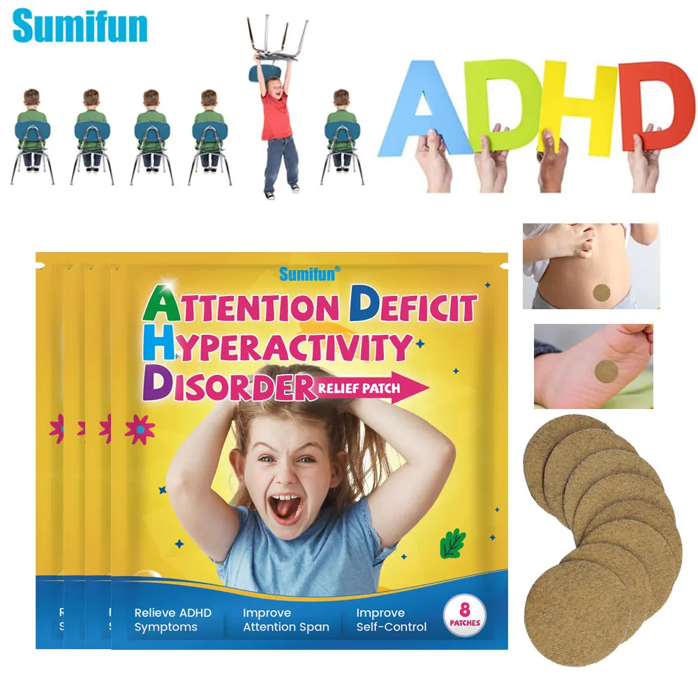 

8/16/32pcs Attention Deficit Hyperactivity Disorder Patch Enhance Children Kids Focus Attention Decompression Medical Plaster