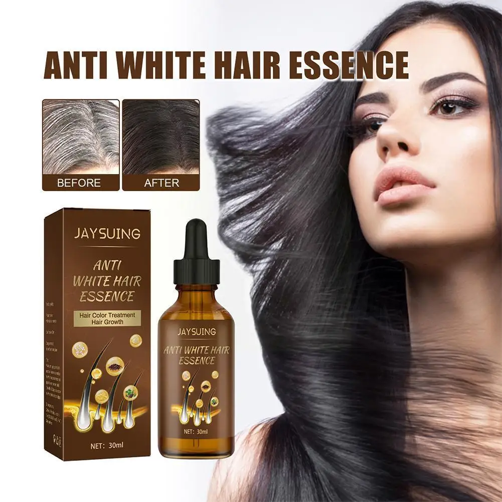 

Reverse Grey Hair Treatmnt Serum Anti Hair Loss Spray Men Women Hair Care Black Hair Spray Essence For Healthy Hair P8H7