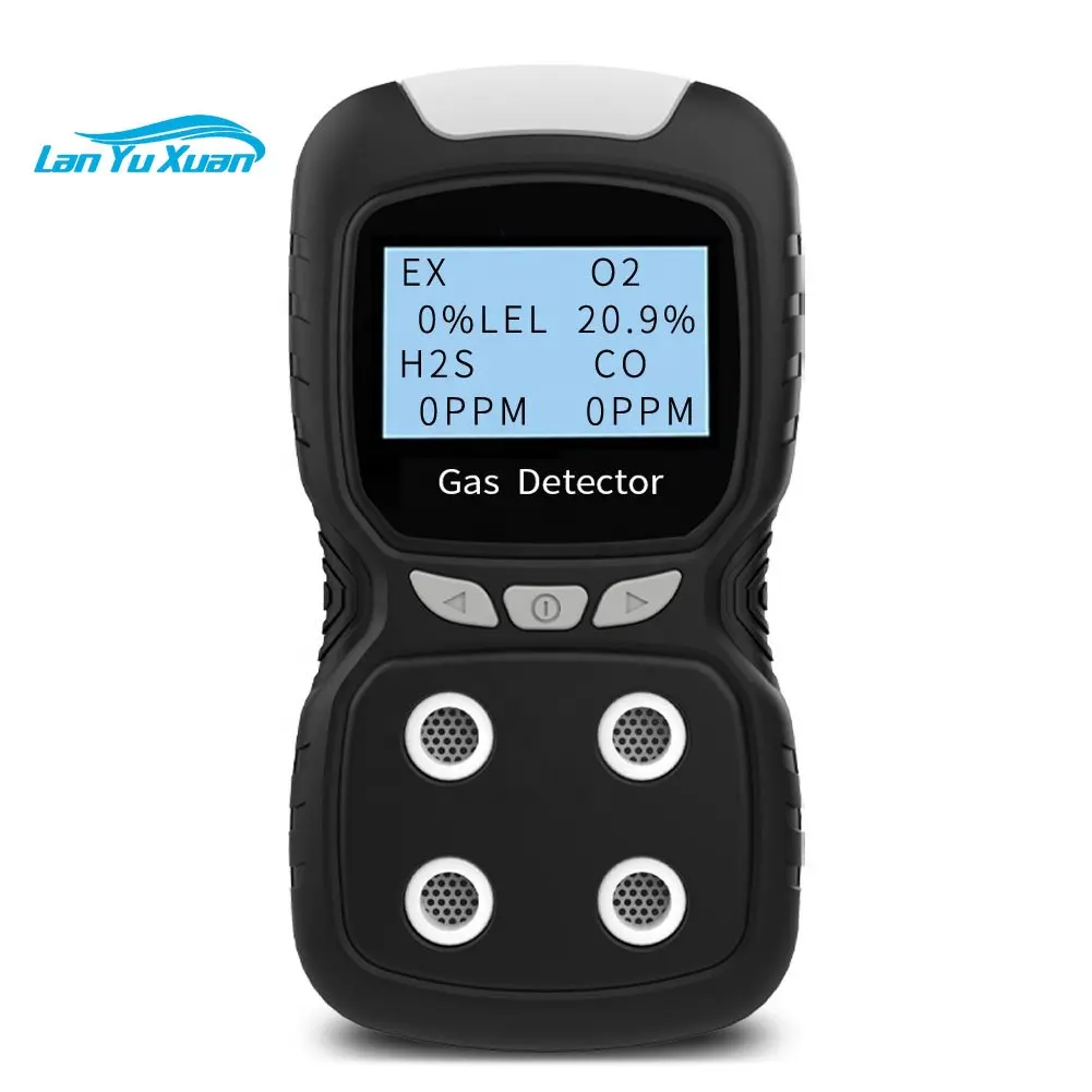 

Handheld CO H2S O2 LEL(Ex) 4 Gases detector Carbon monoxide, oxygen, hydrogen sulfide, explosive gases multi gas detector