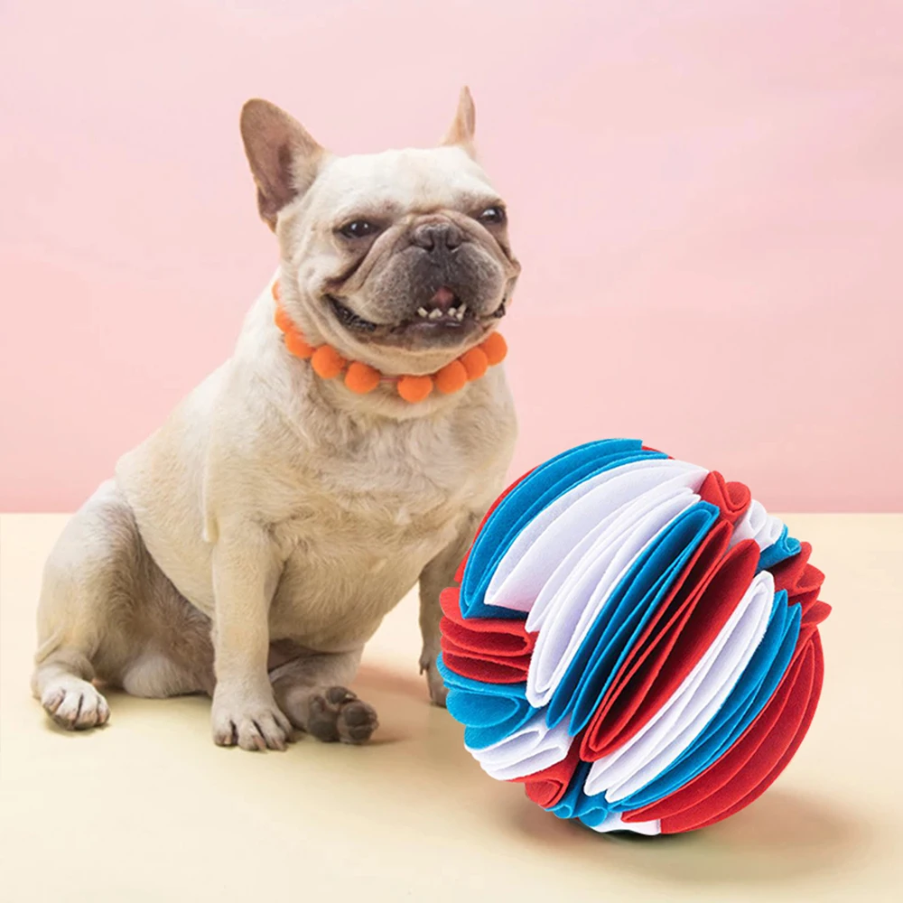 

Pet Sniff Ball Dog Cat Sniff Educational Toy Hidden Food Ball Pet Supplies Pet Snuffl Pet Fleece Puzzle Ball Food Ball