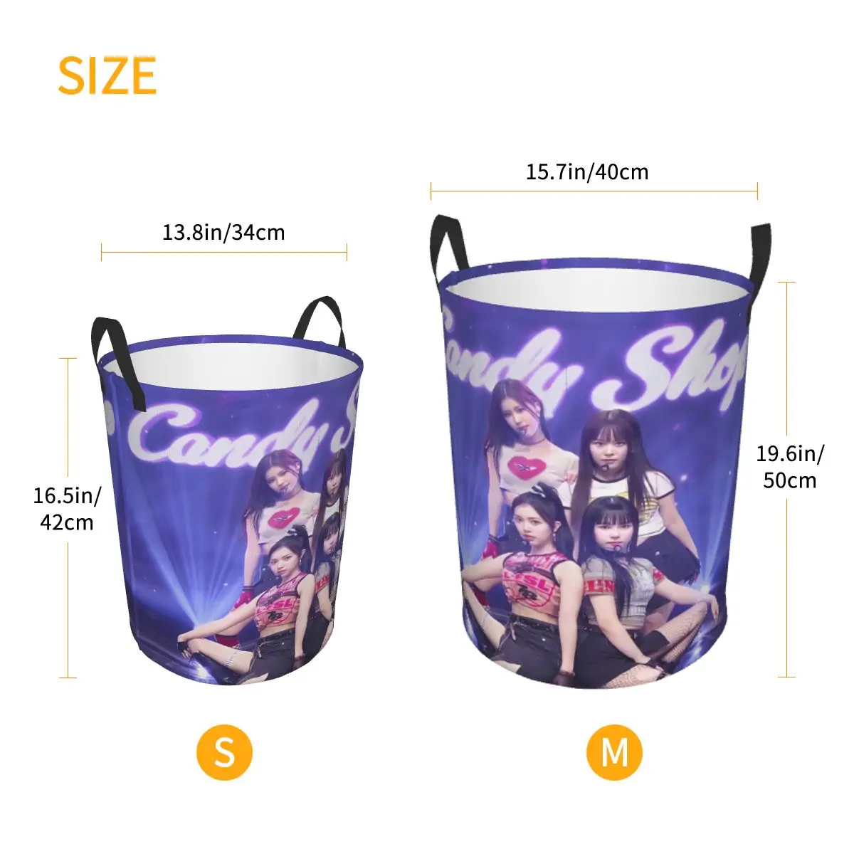 Изготовленная на заказ корзина для белья Kpop Candy Shop складная Soram Yuina Sui Sarang и Julia