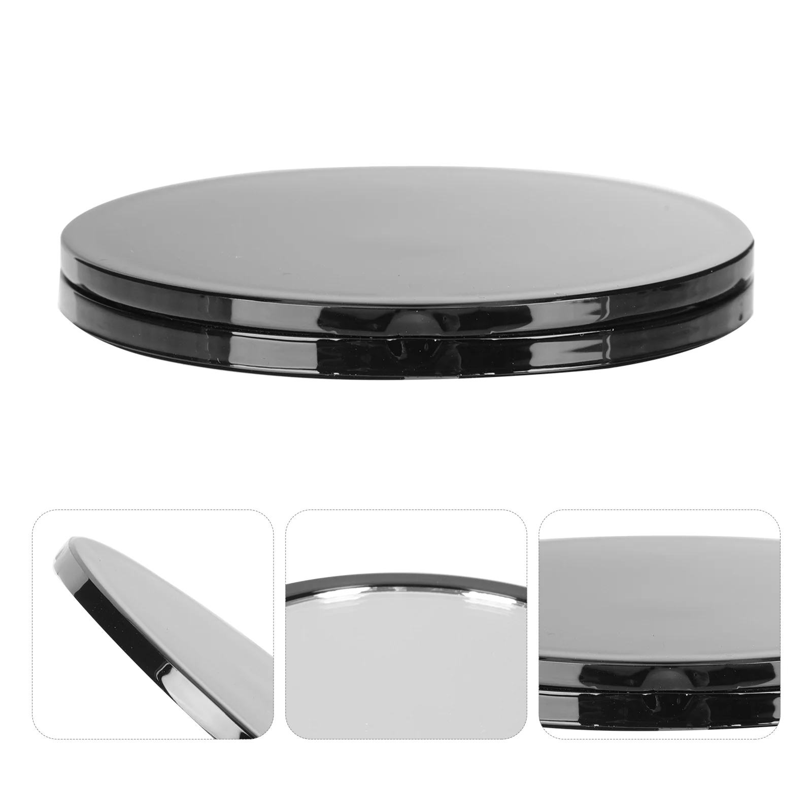 

1Pc Double-sided Folding Makeup Mirror Portable Compact Mirror (Black) Pocket