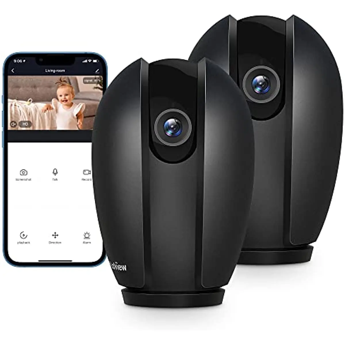 

IP-камера s для дома + 2X SD-карты 32 ГБ, двусторонняя аудиосвязь, ночное видение, внутренняя Wi-Fi камера PT стандартная система камер