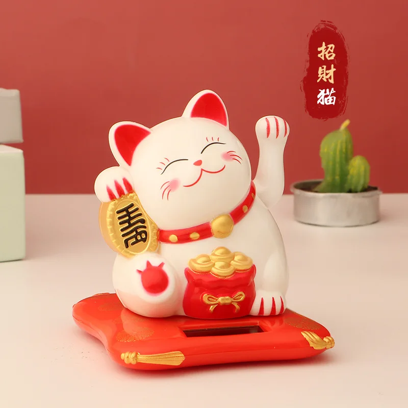 Lucky Cat Wave Fortune Neko Кассовый аппарат Декор для дома и офиса автомобиля