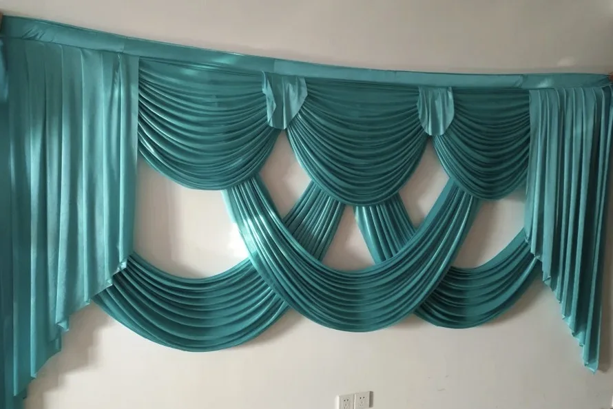 6 м/20 футов свадебная вечеринка фон занавеска Swag ледяной шелк событие банкет