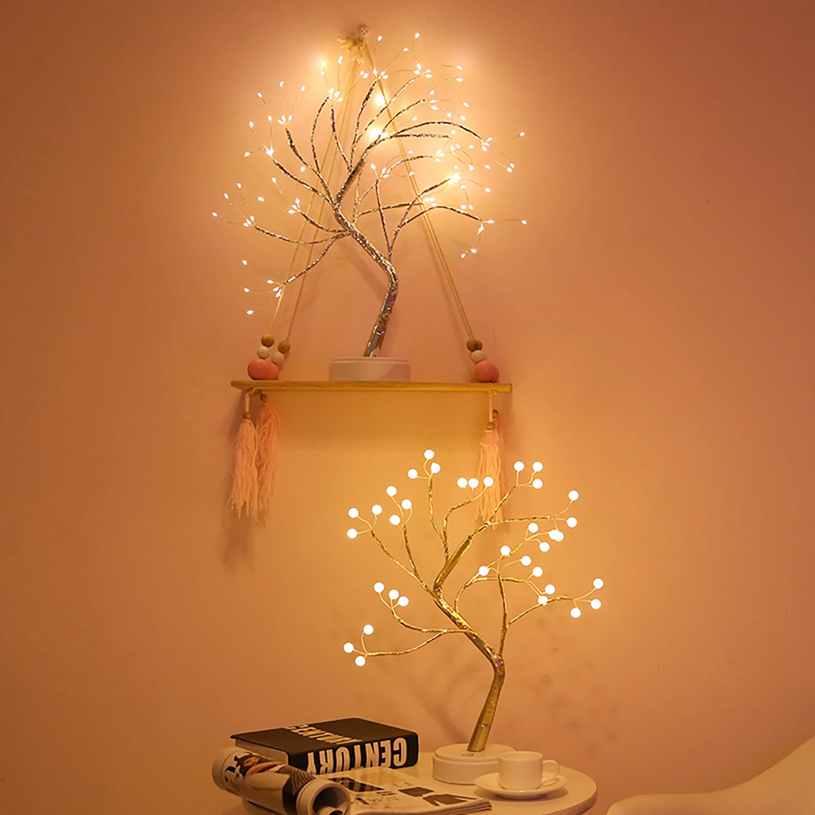 

36/108LED Bonsai Tree Light Touch Switch Exquisite Bedside Night Light Art Crafts Festival Gift Tabletop Ornaments Holiday Decor
