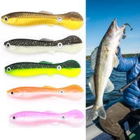 5pcslot soft fishing bait wobble tail lure silicone small loach bait artificial baits for bass pike fishing