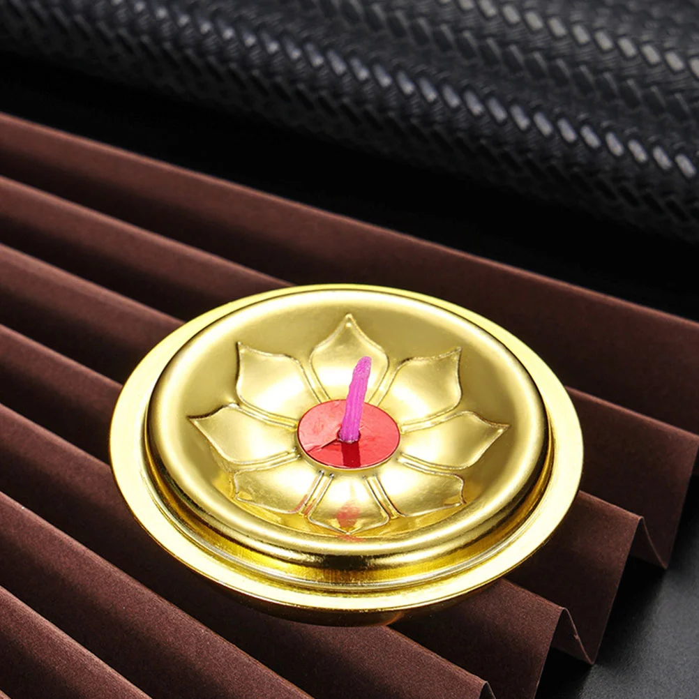 

9 Pcs Oil Float Gold Candelabra Lamp Wick Floating Holders Exquisite Lampstand Lotus Aluminum Temple Enshrine Supplies