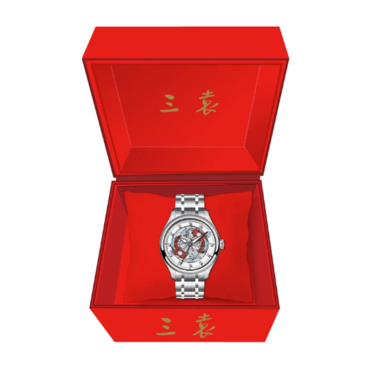 SanYuan полностью автоматические механические наручные часы мужские из нержавеющей