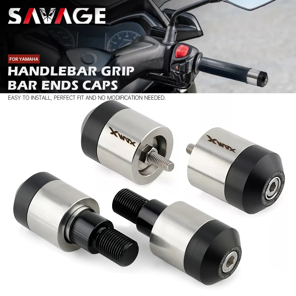 

Handlebar Grip Bar Ends Caps For YAMAHA XMAX 300 250 400 TMAX 500 530 560 Motorcycle Accessories Stainless Steel X T MAX Handle