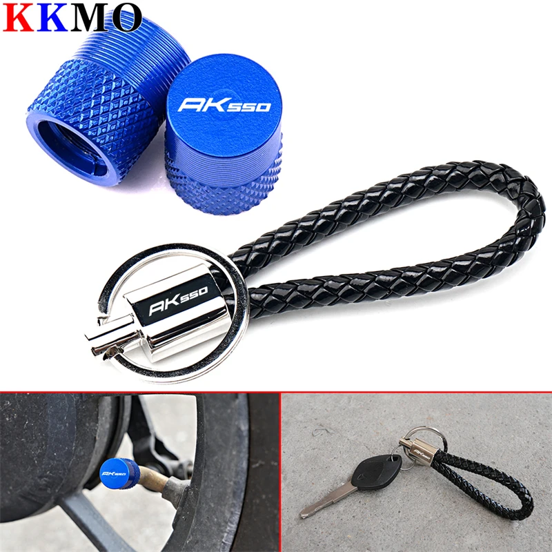 

AK550 Accessorie Motorcycle Keychain CNC Tire Valve Caps For KYMCO AK550 AK 550 2017-2024 2018 2019 2020 2021 2022 2023