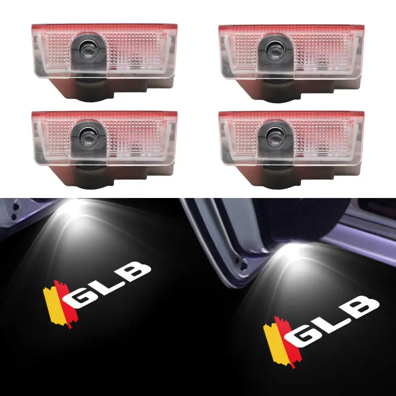 

2-4Pcs Car Door Welcome Light Logo For Mercedes Benz GLB LED Laser Projector Lamp Ghost Shadow Light Car Door Light