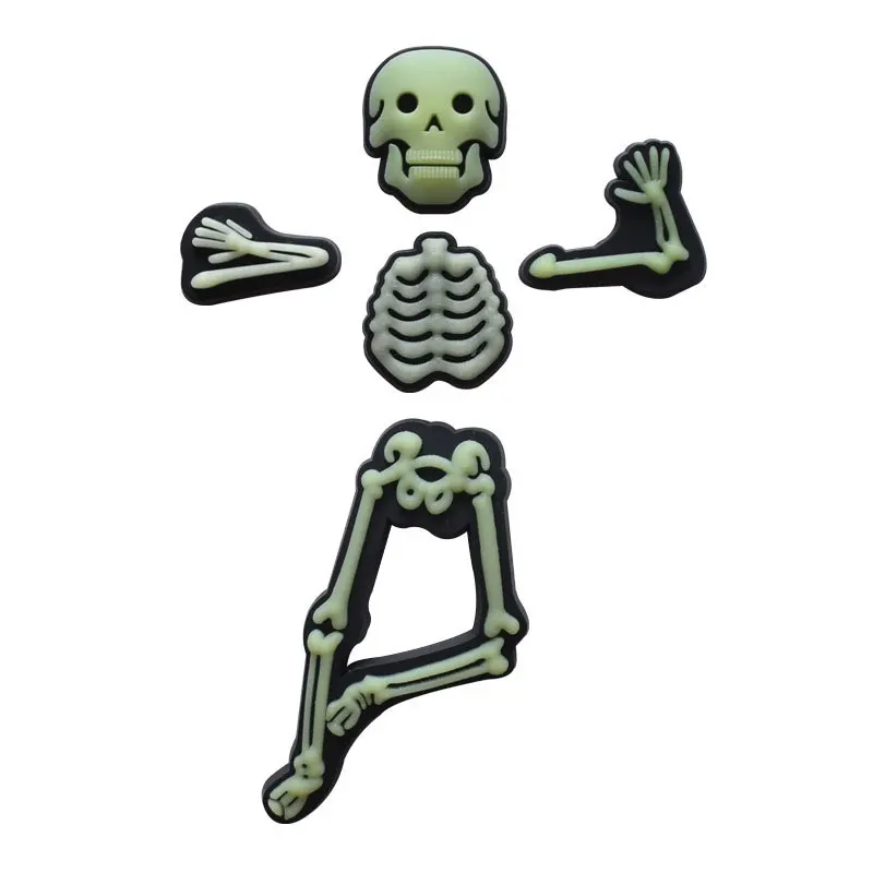 100pcs Glowing Ghost Horror Halloween Shoe Charms for Croc Vampire Shoe Luminous Bat Shoe Accessories Fluorescent Croc Decoratio