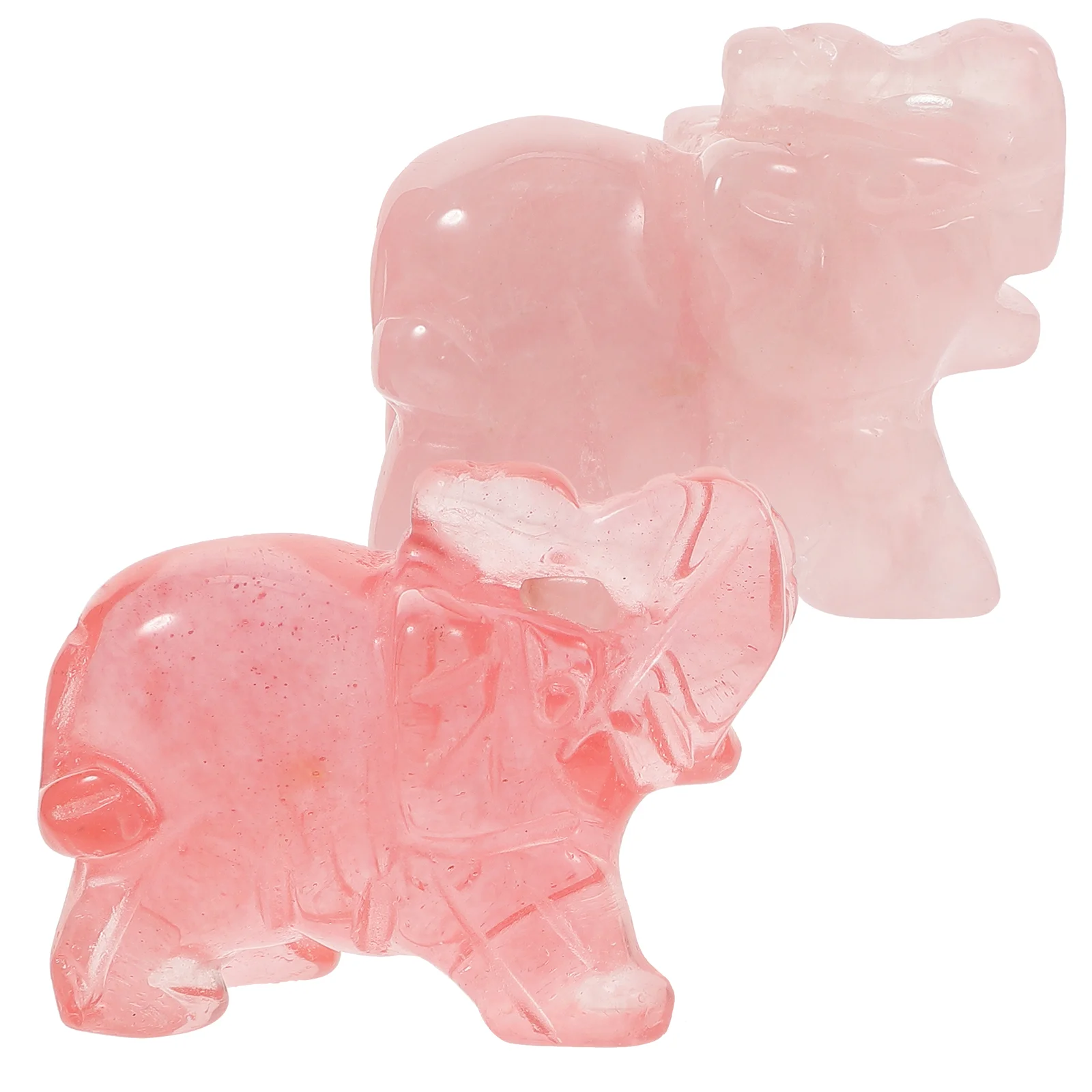 

Elephant Statue Crystal Sculpture Ornament Elephatnt Figurine Figurines Luck Good Pocket Desktop Mini Decor Amulet Micro