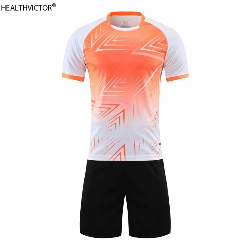 

Outdoor Short Sleeve T-shirt Shorts Football Suits Kids Boys Girls Adults Men Women Gradient Soccer Training Uniform Jersey Sets