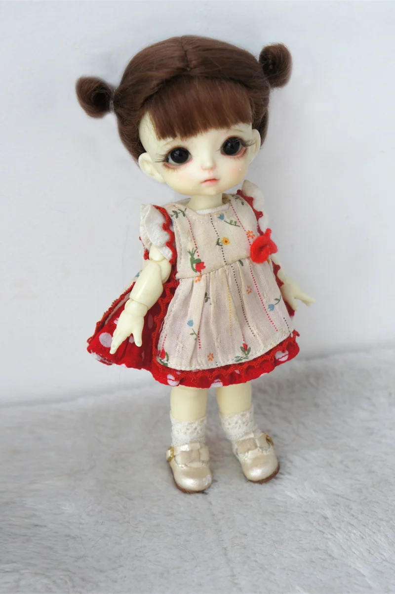 Топ JD666 1/8 Желтый кукольный парик Lati для окружности головы 13-15 см OB11 Модные волосы