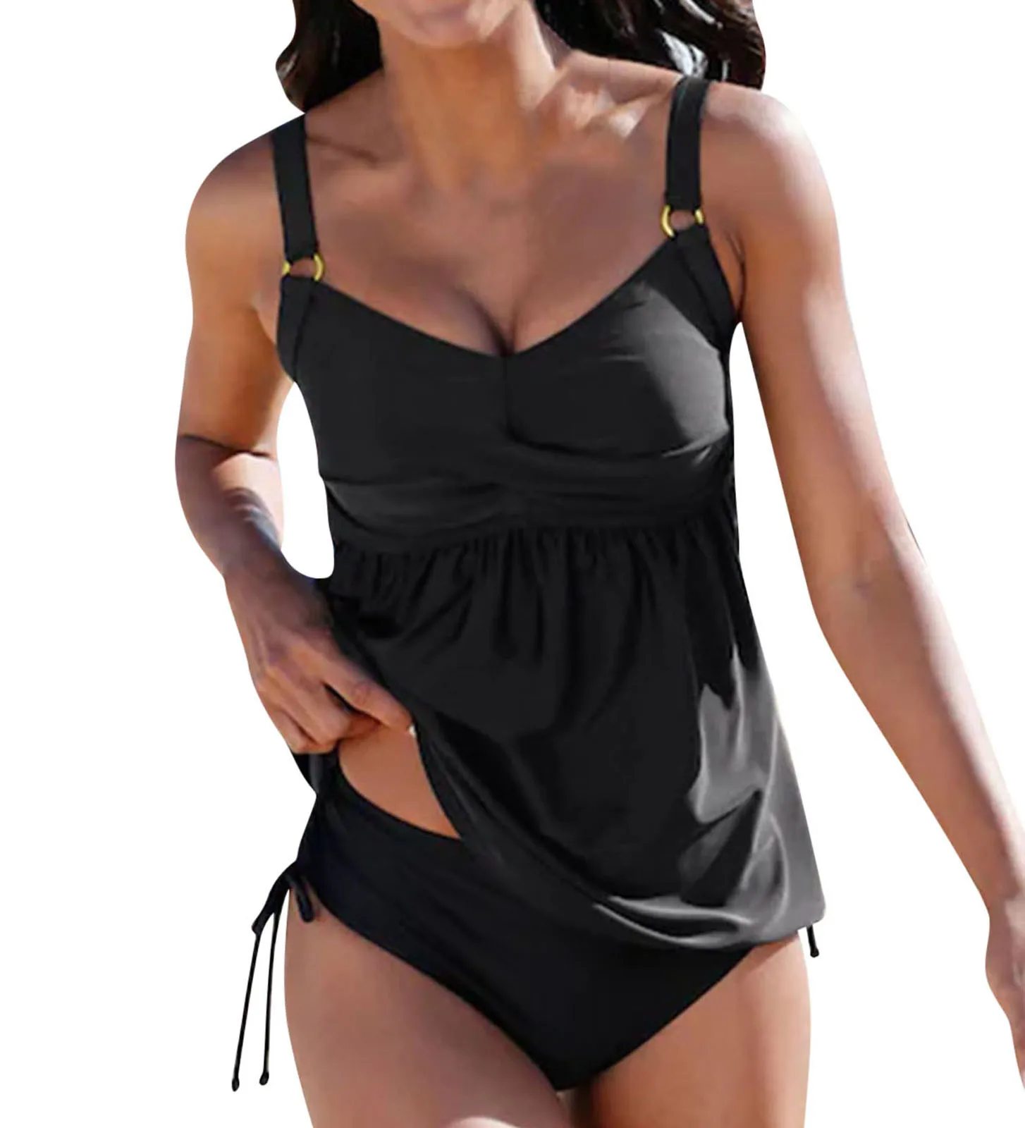

Short And Top Set Women Short Tankini Tummy With Swim Control Bathing Blouson Suit Two Top Swimsuit Piece Women Tankini Swimwear
