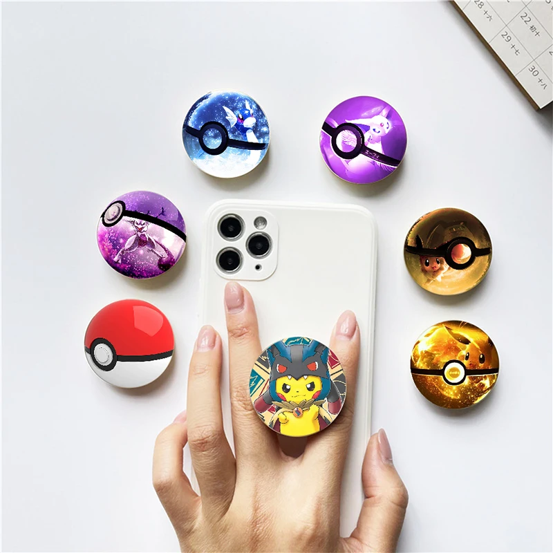 

Kawaii Pokemon Folding Phone Holder Anime Cartoon Airbag Stent Voor Watching Video Call Bracket Voor Iphone Huawei Redmi Etc