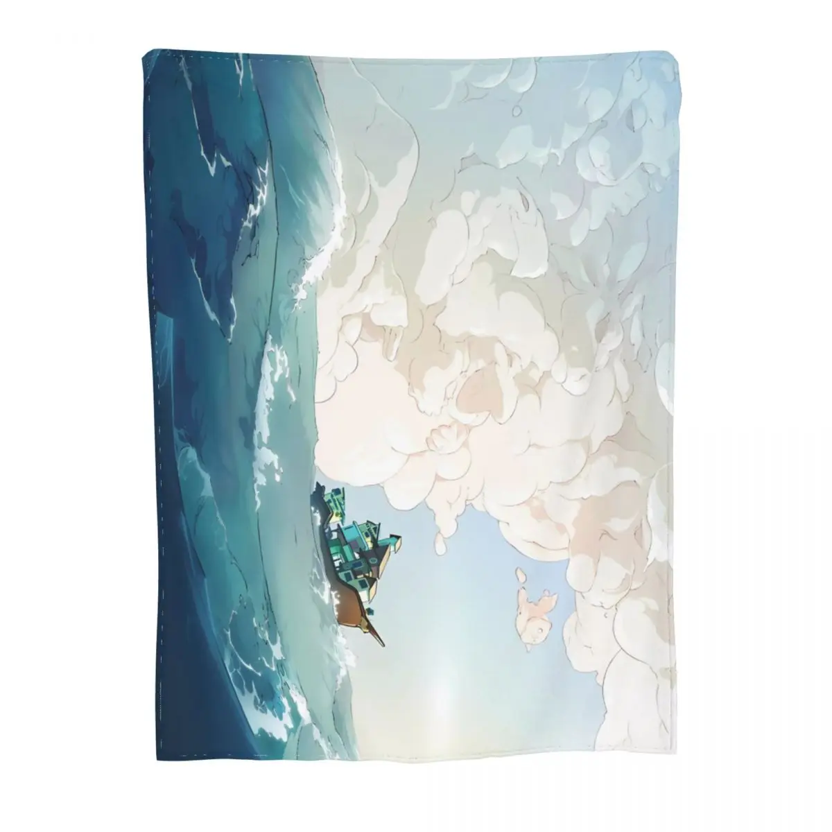 Ультрамягкое Флисовое одеяло Spiritfarer с изображением солнечных волн