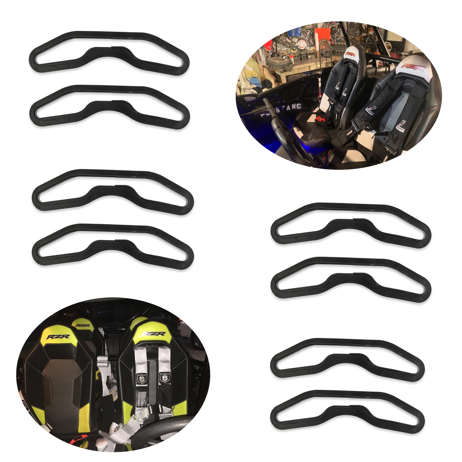 UTV Accessories 4 Sets For Polaris RZR XP XP4 1000 900 General With New Style Seats Seat Harness Pass-Through Seat Bezel Insert