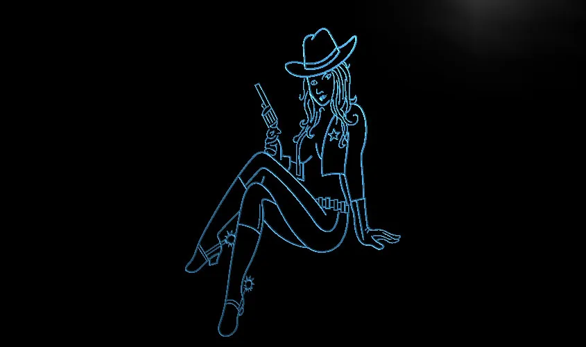 

S232 Cowgirls Led Light Sign