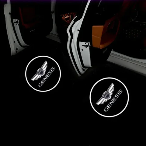 Для Hyundai логотип двери автомобиля Добро пожаловать светодиодный проектор наклейки IX35 Kona Accent I30 Elantra Solaris I20 Getz Tucson Veloster I40