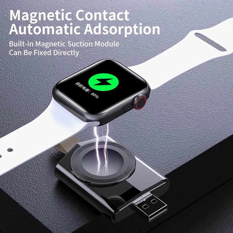 Портативная беспроводная док-станция для зарядного устройства iWatch серии 7 SE 6 5 4 3 2
