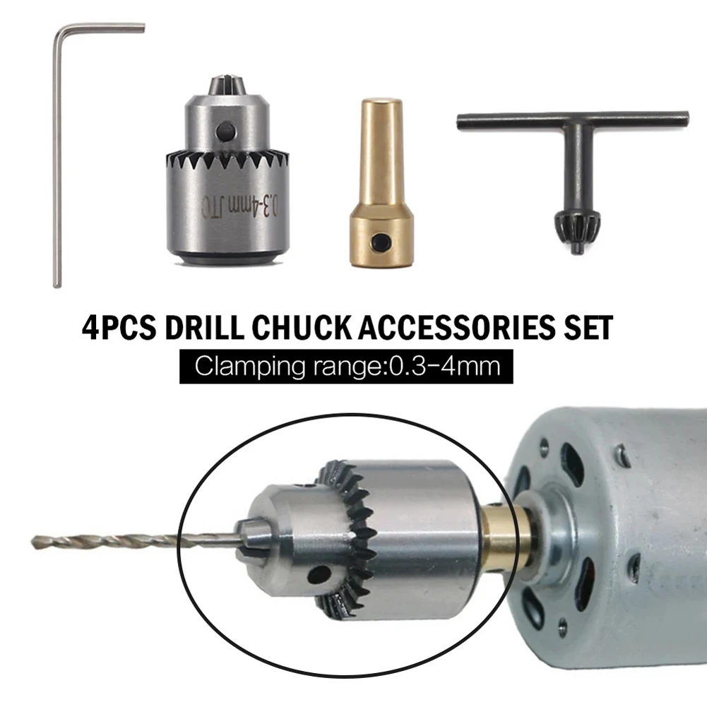 

0.3-4mm Micro Motor Drill Chuck Clamping Range 3.17mmMini Drill Chuck With Chuck Key Electric Drill Accessories Power Tool