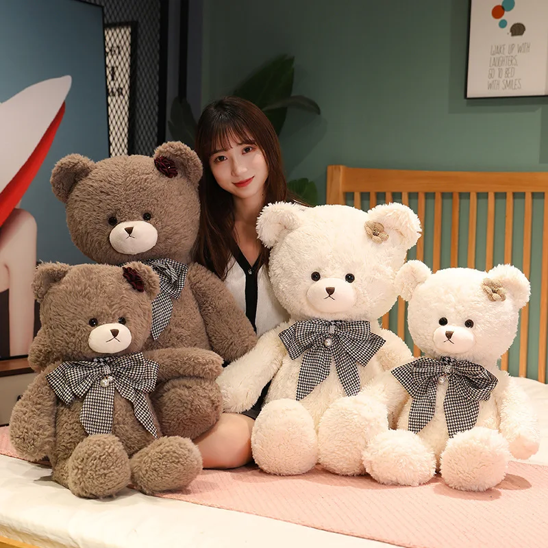 

100cm Kawaii Giant Bow Teddy Bear Plush Doll Cute Soft Stuffed Animal Teddy Bear Plush Toys Kids Girls Valentine Birthday Gifts