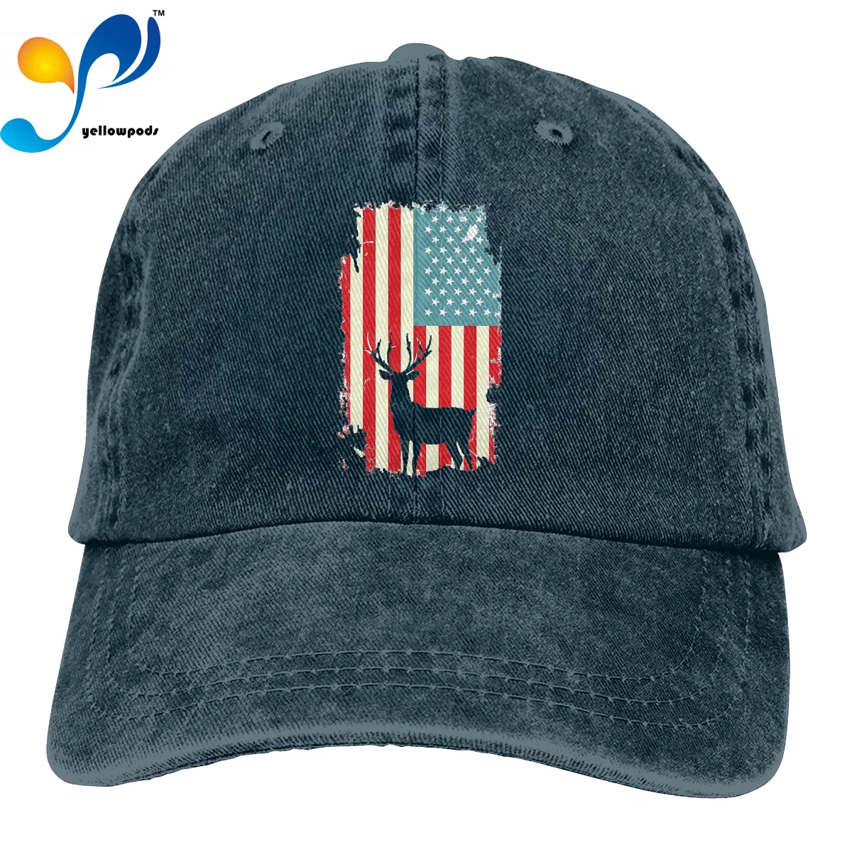

Washed Baseball Cap American Deer Hunter Patriotic Wild Hat Adjustable Men And Women Outdoor Sun Trucker Caps Hats For Women