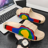 men sandals slippers men home four seasons lightweight non slip solid color fashion breathable home indoor slippers men summer