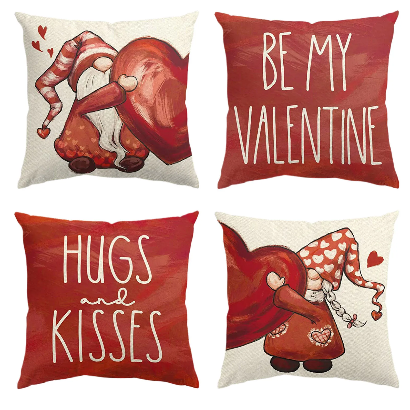 

Valentine's Day Cushion Pillow Sofa Cover Home Day Decoration Cover Pillow Case Comfy Couch Pillows for Living Room