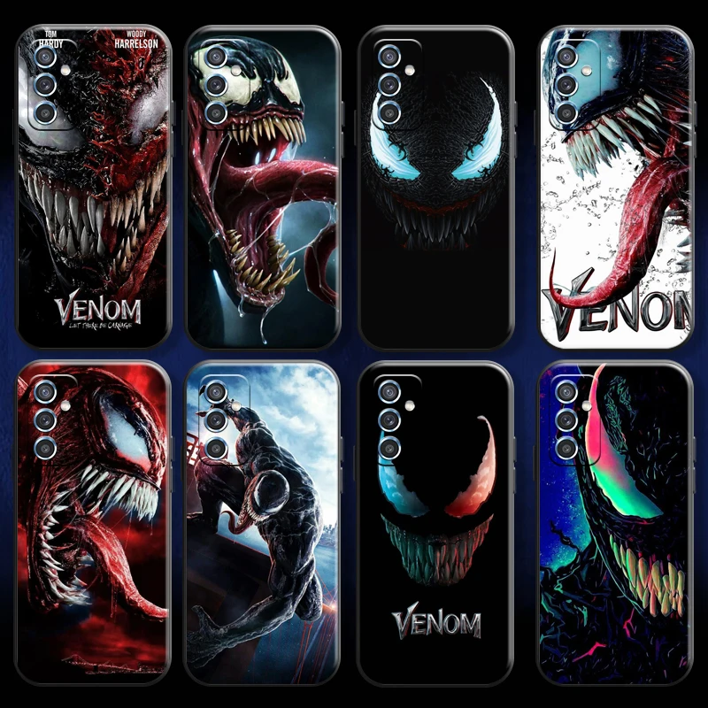 

Marvel Venom Comics Cool For Samsung M11 M12 Phone Case Funda Black Silicone Cover Soft Back Liquid Silicon