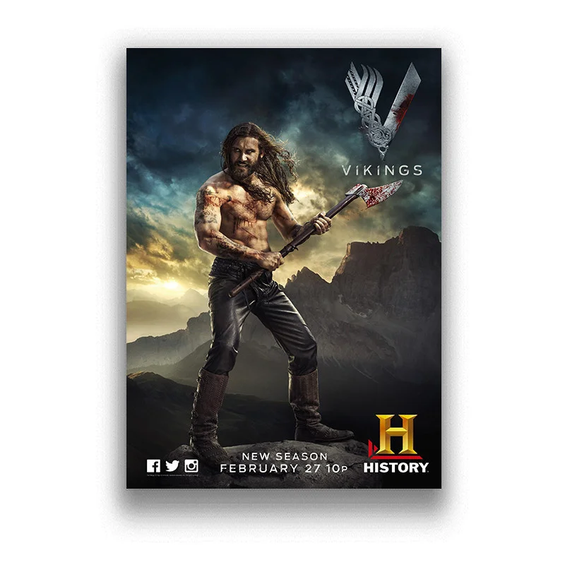 

Classic Tv Series Show Viking posters and prints Canvas Painting Pictures On The Wall Vintage Poster Decorative Home Decor